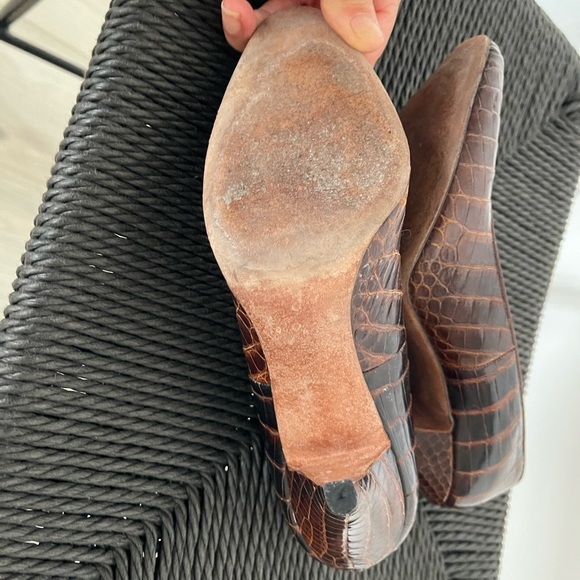 Vintage impeccable crocodile Andrew Geller size 6A - narrow feet - Picture 3 of 9